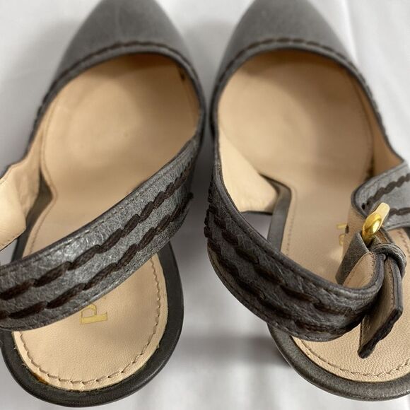 Prada Authentic Leather Slingback Heels Size 37 - Picture 9 of 9